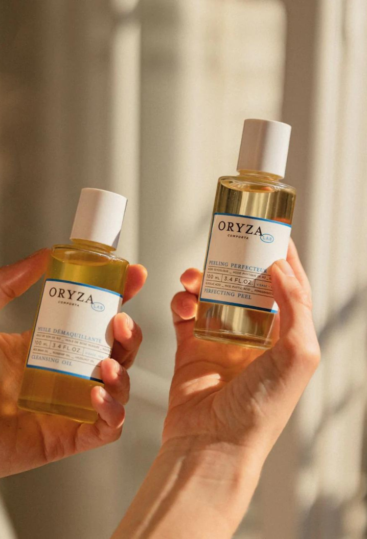 óleo desmaquilhante e peeling aperfeiçoador