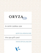 Carte Cadeau Spa Oryza Lab