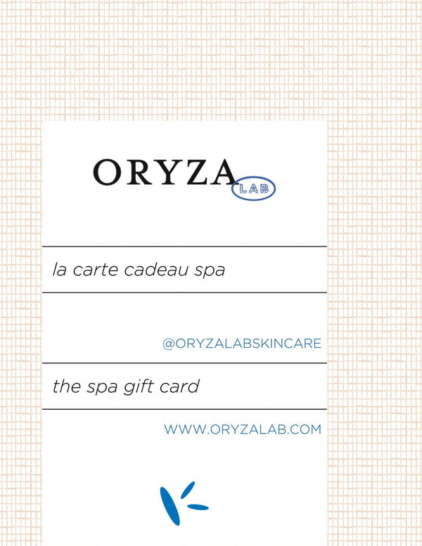 Carte Cadeau Spa Oryza Lab