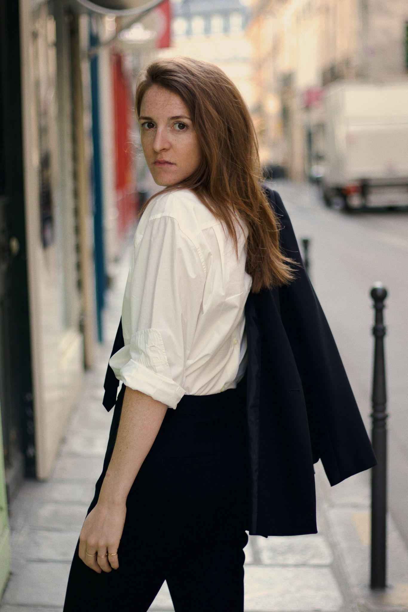 woman in the streets of paris